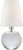 Modern Thomas O'Brien by Visual Comfort Signature Tiny Terri Round Accent Lamp in Crystal with Linen Shade For Sale - Image 3 of 3