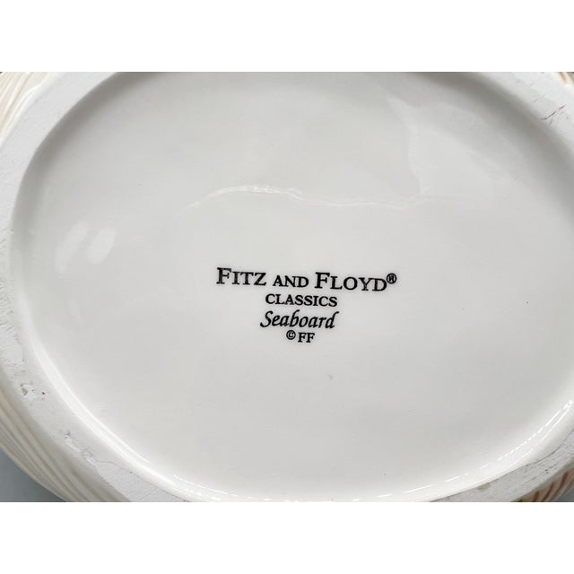 Fitz and Floyd Seaboard Nautilus Shell Wine Caddy / Cachepot — Coastal Ceramic For Sale In Houston - Image 6 of 8