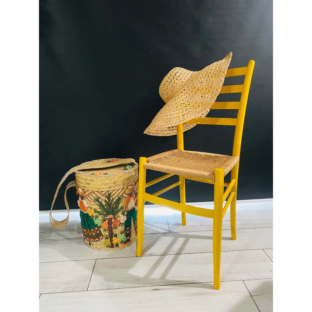 Wood 1960s Italian Wood Dining Chair With Beach Rope For Sale - Image 7 of 10