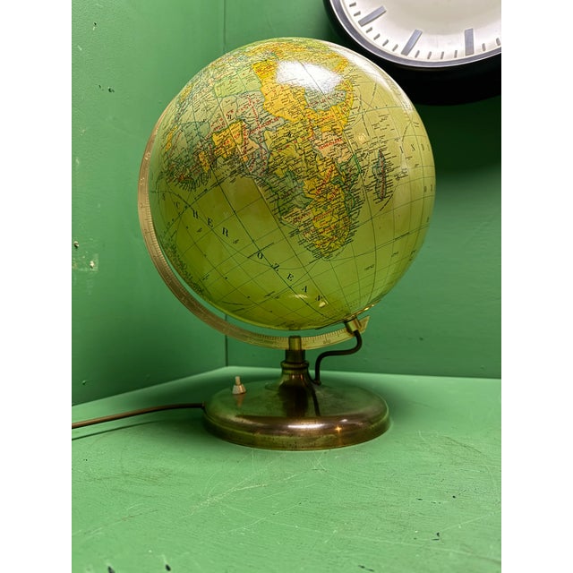 Vintage German Glass Globe Lamp from JRO Globus Munchen, 1960s For Sale - Image 6 of 11