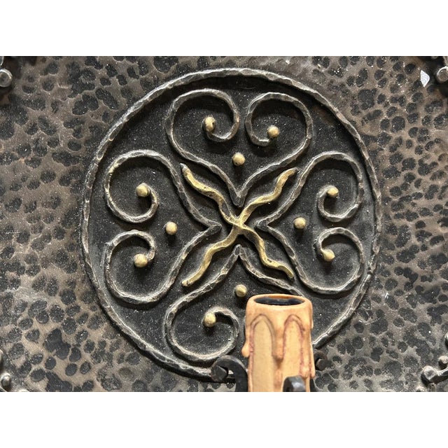 Wrought Iron Wall Sconces, Italy, 1970s, Set of 2 For Sale - Image 11 of 12