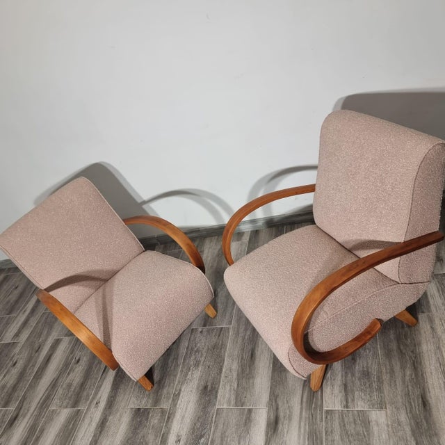 Art Deco Lounge Chairs from Jindřich Halabala, 1950s, Set of 2, in Restored conditions. Designed 1950 to 1959 I have...