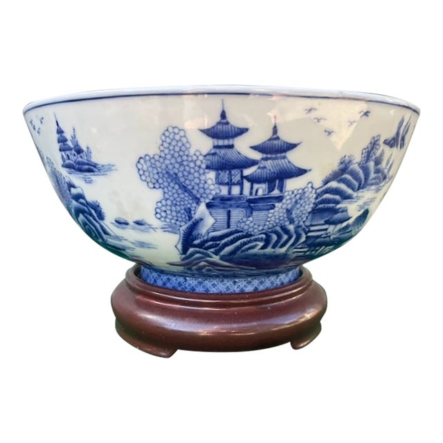 Chinese Pattern Table Bowl With Stand For Sale