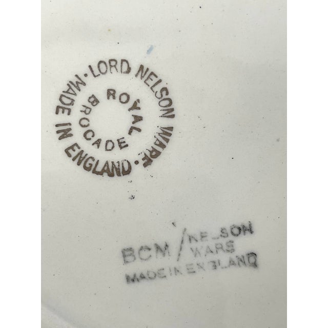 Shabby Chic Lord Nelson Ware Royal Brocade Burgundy Chintz Salad Dessert Plates. Set of 8. For Sale - Image 3 of 5