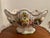 Late 20th Century Vintage Bassano Italy Hand-Painted Majolica Pedestal Centerpiece Bowl For Sale - Image 5 of 10