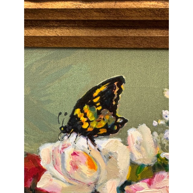 Vintage S. Maez Floral Still Life Oil Painting, Signed For Sale - Image 11 of 12