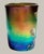 Small Antique Highly Iridescent Art Nouveau Glass Vase W/ Enameled Floral Decor For Sale - Image 4 of 8