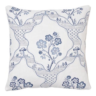 Schumacher Marella Pillow in Delft For Sale