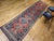 Antique Persian Kurdish Bidjar Runner Rug, Hand-Knotted Wool, Geometric Pattern, Terracotta & Navy, 3x13 For Sale - Image 4 of 17