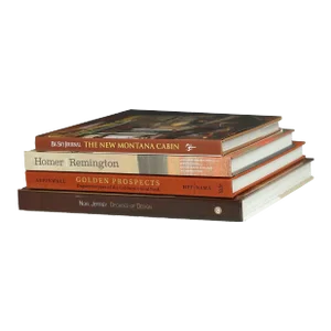 Decorative Books - Santa Fe Coffee Table Stack - 4 Brown and Red Books