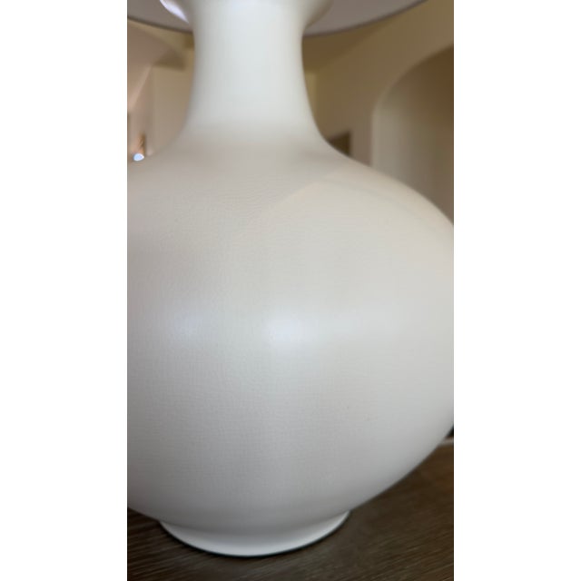 Modern Hwang Bishop "Han" White Table Lamps. Stately and Classic, These Table Lamps Are Perfect for Any Oversize Application. For Sale - Image 3 of 7