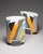 Pair of “debut” porcelain vases produced by rosenthal studio-line in 1991 and 1993. Michael boehm designed the flattened...