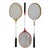 Vintage Badminton Sports Racquets, S/3 For Sale