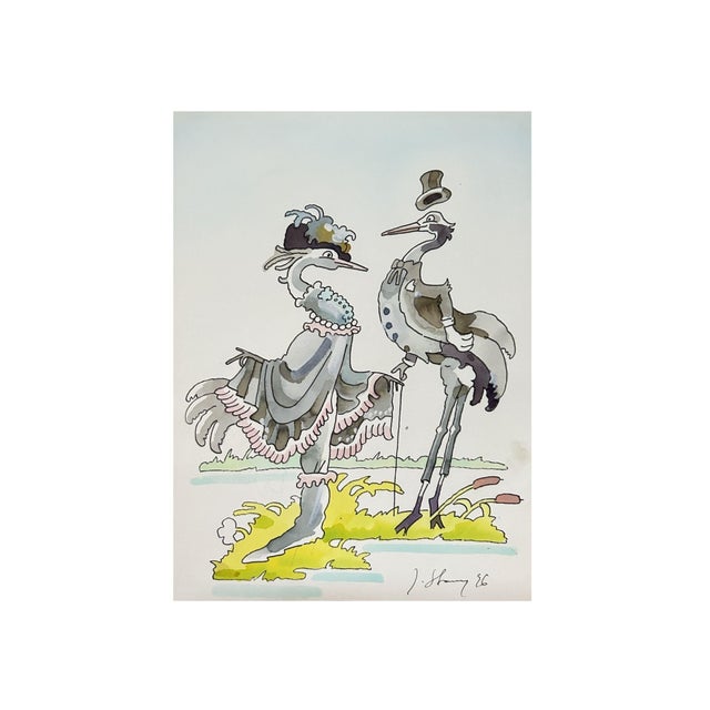 Original illustration, watercolour second half of xx c. signed janusz stanny (b. 1932- d.2014) janusz stanny was a polish...