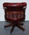 Burgundy Chesterfield Leather Captains Swivel Desk Chair, 1950s For Sale - Image 13 of 14