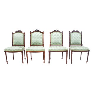 Antique French Rococo Style Chairs, 1890s, Set of 4 For Sale