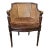 Early 20th Century French Cane and Carved Wood Occasional Chair For Sale