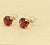 3.0 Carat Round Garnet Stud Post Earrings 14 Karat Yellow Gold For Sale - Image 9 of 18
