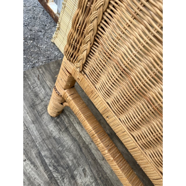 Polo Ralph Lauren Boho Coastal Style Wicker King Size Bed Headboard. Circa 1990s For Sale - Image 14 of 18