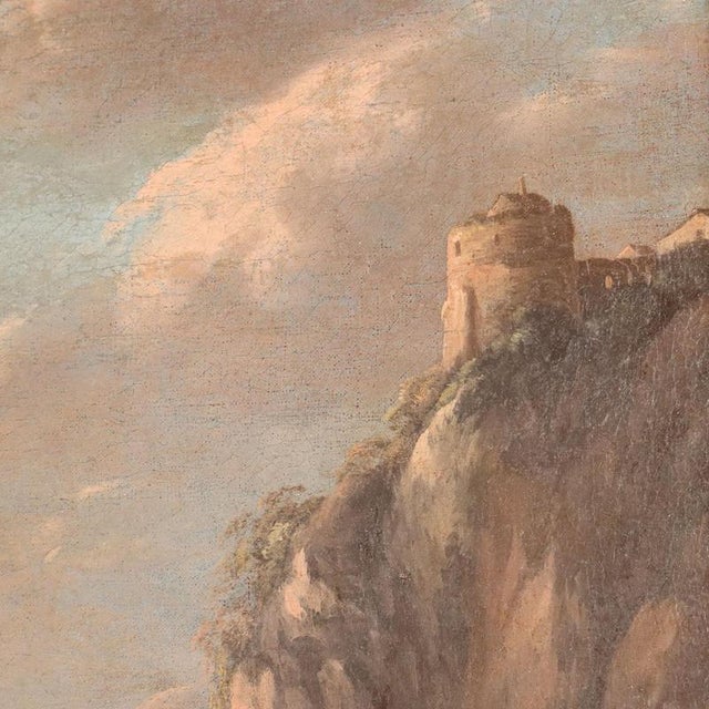 Landscape Composition, 18th Century, Oil Painting on Canvas, Framed For Sale - Image 8 of 12