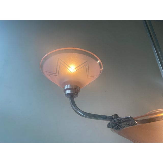 Vintage Art Deco French Hanging Lamp, 1920s For Sale - Image 14 of 16
