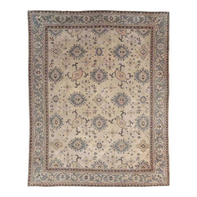 Galerie Shabab Collection Early 20th Century Turkish Oushak Large Carpet For Sale
