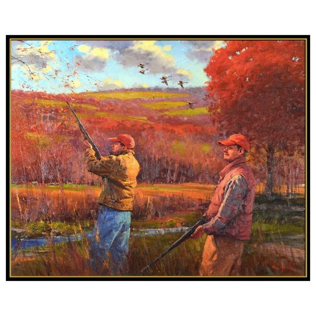 Message us to inquire about custom framing options! (Included for free with every purchase) The artwork here, "Duck Hunt",...