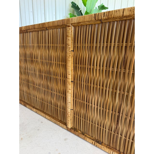 Vintage Pencil Reed Rattan 6-Drawer Dresser With Cane Drawer Fronts For Sale In Naples, FL - Image 6 of 12