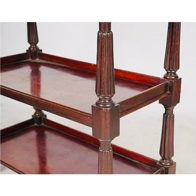 English 19th-Century English Regency Mahogany Three-Tier Butler’s Trolley Étagère For Sale - Image 3 of 6
