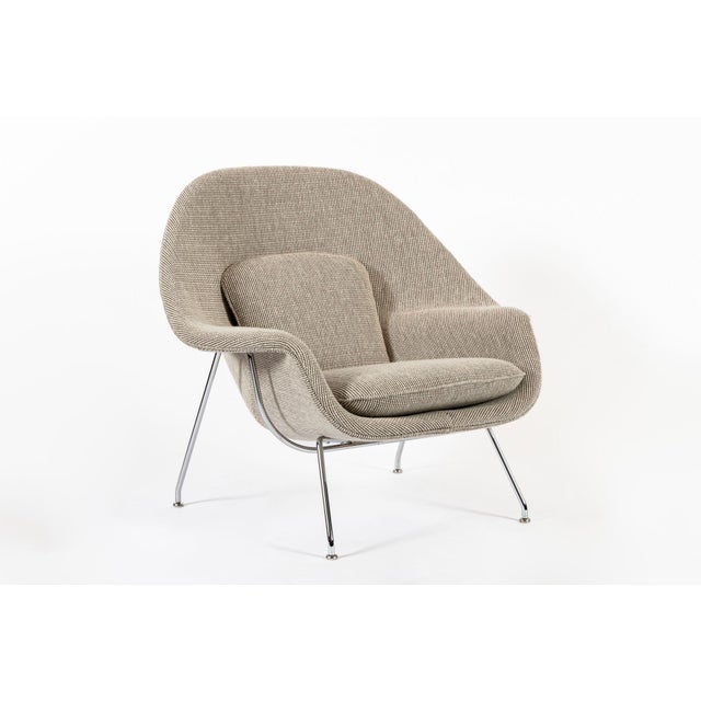 Early Restored Mid Century Tan Womb Lounge Chair by Saarinen for Knoll, Multiples/Custom Available For Sale - Image 11 of 17