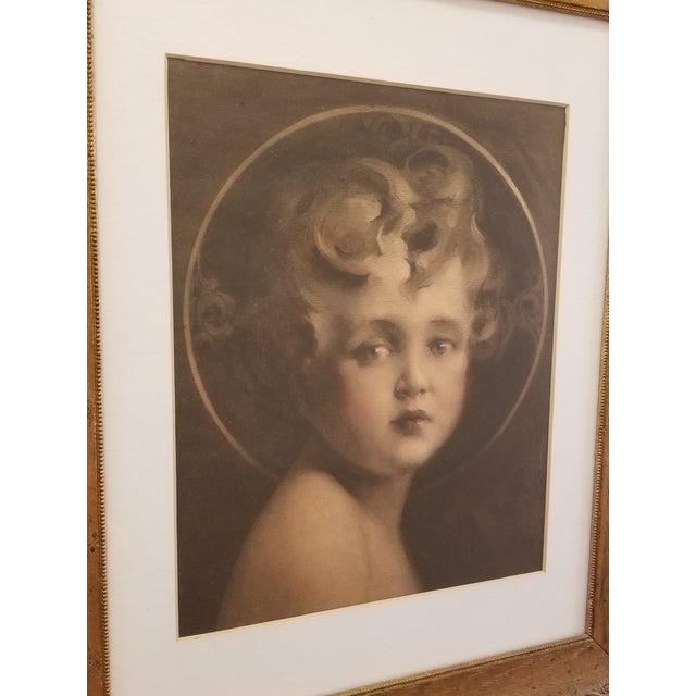 Figurative Antique "Light of the World" Framed * by Charles Bosseron Chambers For Sale - Image 3 of 10