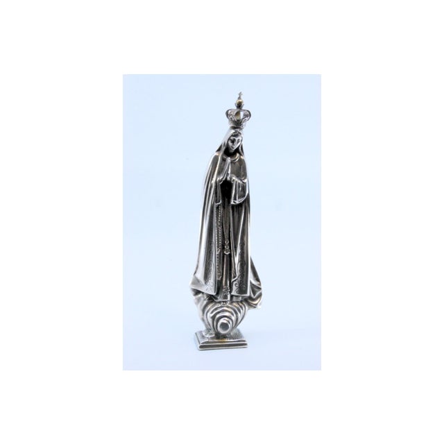 Silver Statuette of Our Lady of Fatima For Sale - Image 6 of 11