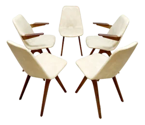 Mid-Century Dutch Dining Chairs J. van Os Culemborg, 1950s, Set of 5