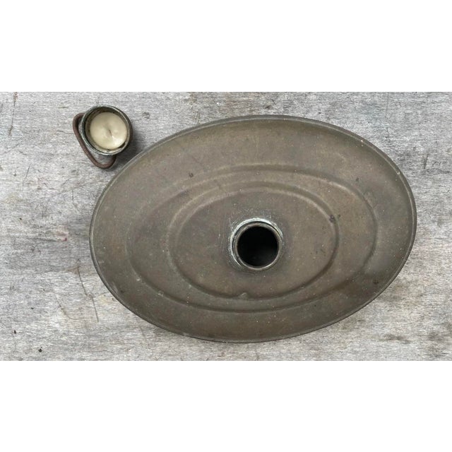 Antique Brass Bed Warmer - Oval Primitive Foot Warmer For Sale - Image 4 of 9