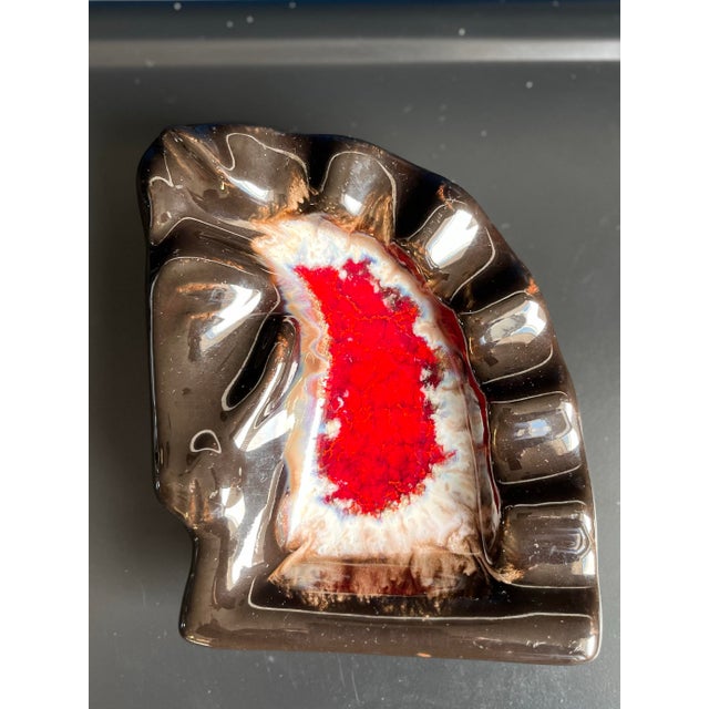 Mid-Century Modern Mid-Century Fat Lava Glazed Ceramic Horse Head Ashtray For Sale - Image 3 of 6