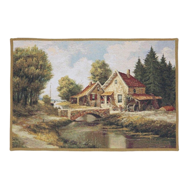 Flemish Bridge Loom Woven Tapestry - 62 X 92 Cm (2'1" X 3'0") - Requires Rod Size 2 For Sale