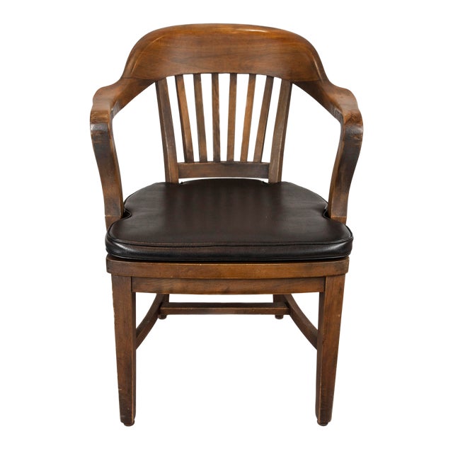 1920s Vintage Wooden Arm Chair | Chairish