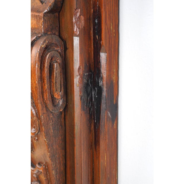 Highly Carved Victorian Wooden Mantel For Sale - Image 9 of 11
