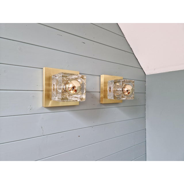 Ice Cube Wall Lights from Peill & Putzler, 1970s, Set of 2 For Sale - Image 10 of 18