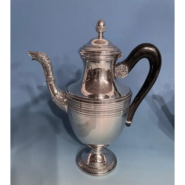 This beautiful silver coffee and tea set is made around 1900 in Belgium. The design is inspired by 18th century...
