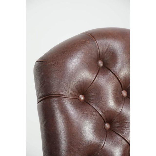 Chesterfield Dining Chairs in Cowhide Leather, Set of 6 For Sale - Image 9 of 14