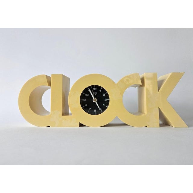 Mid-Century Space Age Desk Clock, Italy, 1970s For Sale - Image 4 of 11