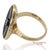 Black 14k Solid Yellow Gold Oval Black Onyx and Diamond Ring, Size 4.5 For Sale - Image 8 of 12