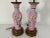 Pink 1940s French Floral Urn Lamps & Shades - A Pair For Sale - Image 8 of 10