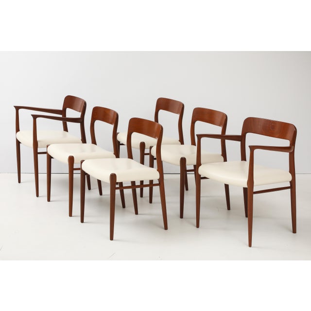 Niels Otto Moller Model 77 & 56 Teak Dining Chairs Set of 10 For Sale - Image 15 of 18
