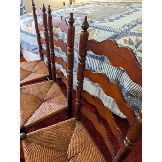 Vintage Tell City Chair Company Rush-Seat Dining Chairs Set of 7 For Sale - Image 13 of 16