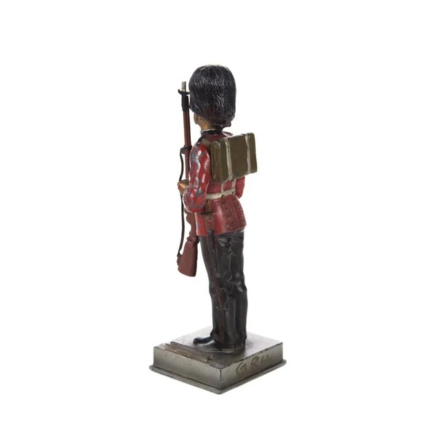 Metal Vintage British Guard Lead Figurine Lighter For Sale - Image 7 of 9