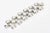 Vintage Sterling Silver Ball Linked Cuff Bracelet Hallmarked, 1970's For Sale - Image 4 of 11