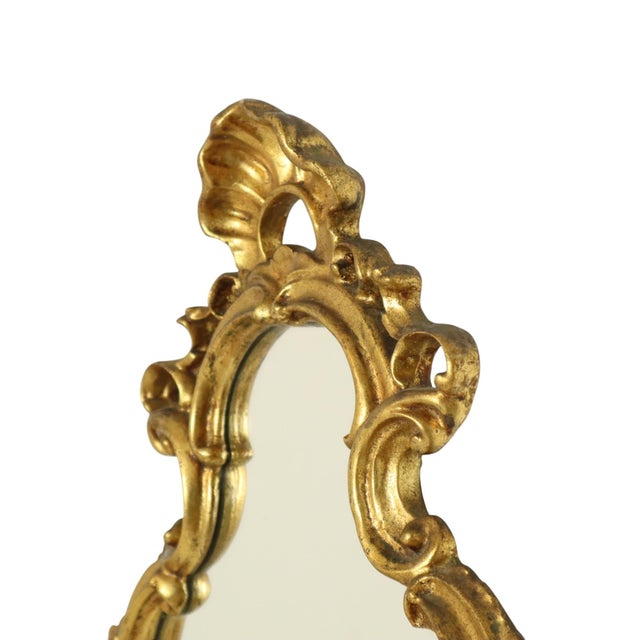 1950s Baroque Style Gilt Crested Mirror, 1950s For Sale - Image 5 of 15