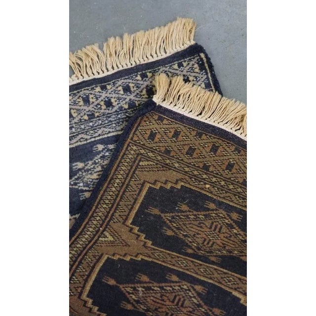 Runner Rug with Blue and Beige Tones For Sale - Image 6 of 7